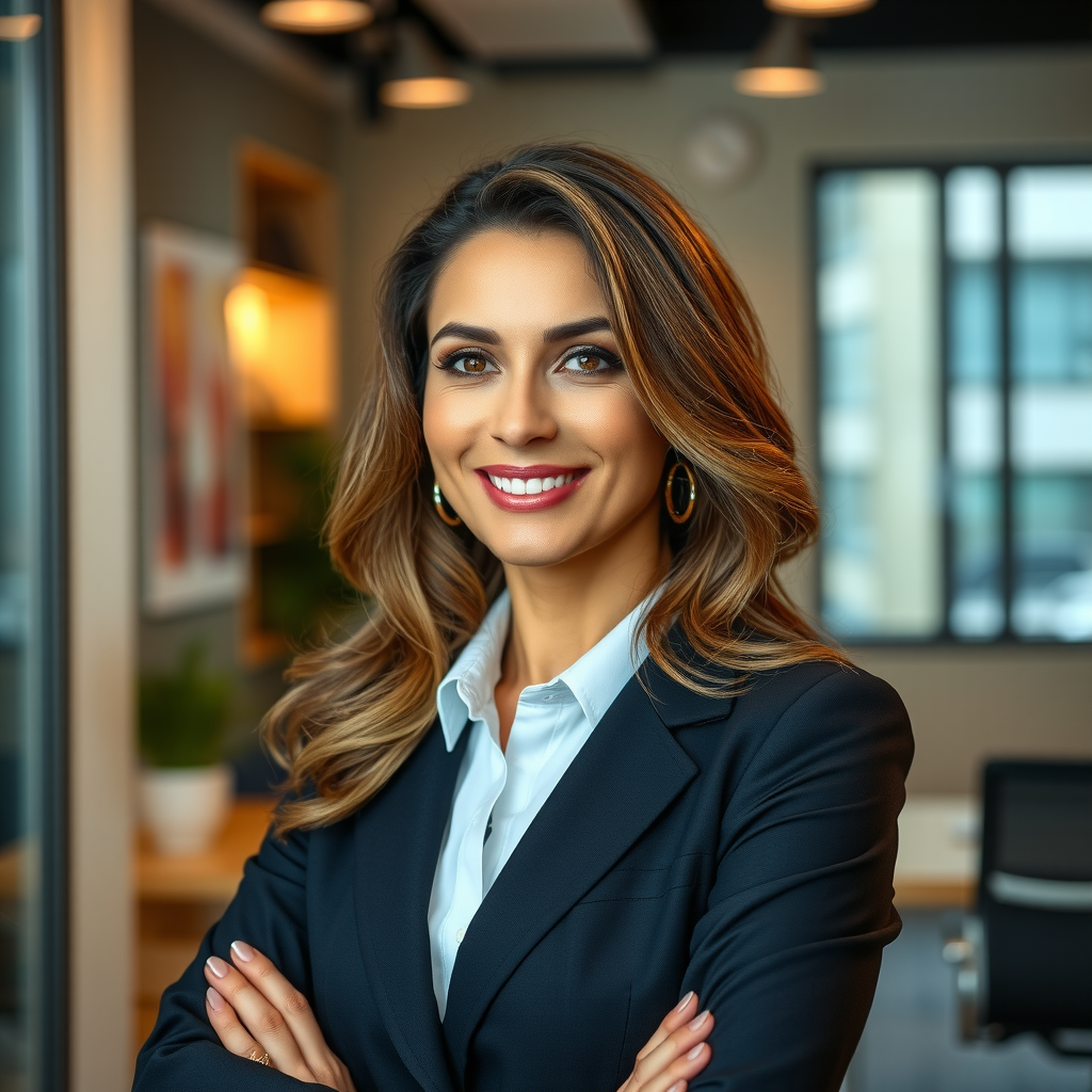 Giulia Moretti, COO di PayoneerTech, donna executive in ambiente professionale dinamico, espressione organizzata e strategica, sfondo ufficio contemporaneo